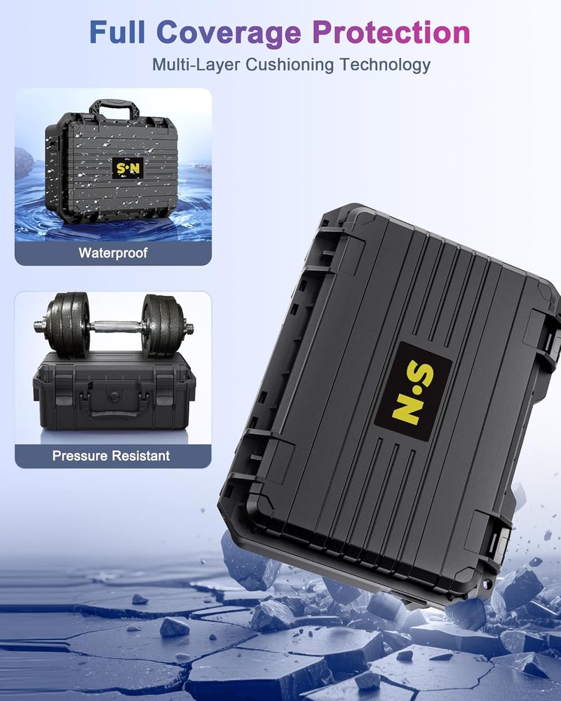 FYOUNG Upgrade Hard Carrying Case for Nintendo Switch 2/Switch 1 Console, Professional Deluxe IP67 Waterproof Bag, All in one Large Capacity Travel Case for Pro Controller&Accessories - Image 5